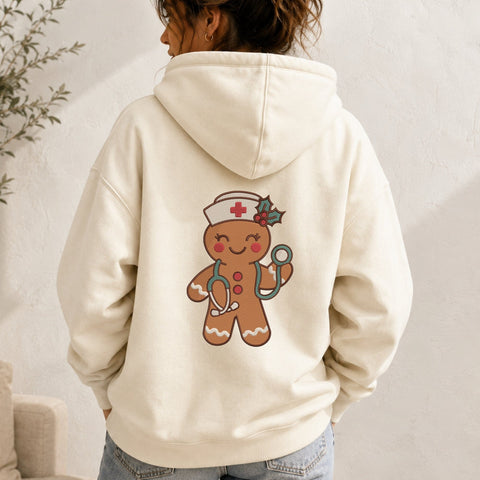 Gingerbread Nurse Embroidery Design – Christmas Nurse Stethoscope Medical Machine Embroidery File Embroidery/Applique DESIGNS PatternFeed8 