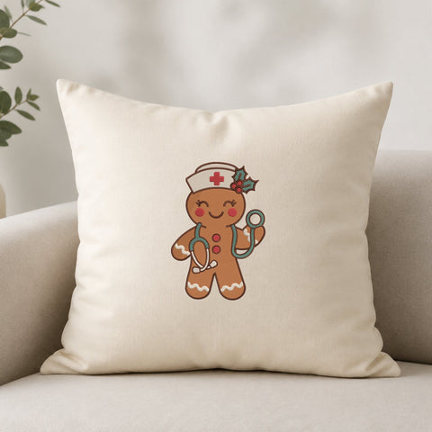 Gingerbread Nurse Embroidery Design – Christmas Nurse Stethoscope Medical Machine Embroidery File Embroidery/Applique DESIGNS PatternFeed8 