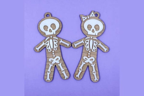 Gingerbread Ornament Earring Bundle Laser SVG SVG Crafting With Brenna 