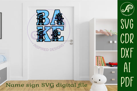 Gingerbread people alphabet set. 2 layer letters. 70 letters SVG APInspireddesigns 