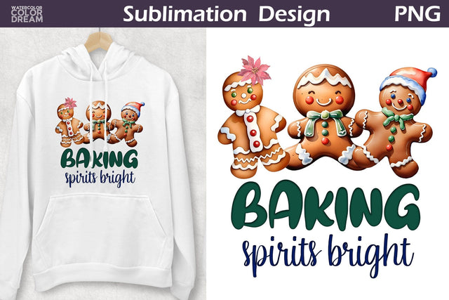 Gingerbread Sublimation Design | Christmas Sublimation Sublimation WatercolorColorDream 