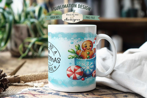 Gingerbread Sweet As Christmas Cookie 11 & 15 oz Mug Sublimation PNG Sublimation Ewe-N-Me Designs 