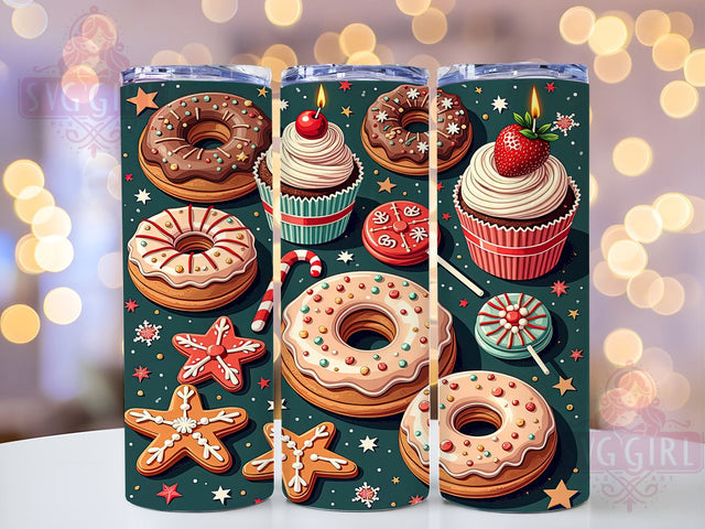 Gingerbread Tumbler Wrap, Christmas Tumbler Design, Seamless Pattern Tumbler, 20oz Sublimation Tumbler, Holiday Drinkware, Festive Tumbler, Gingerbread Cookie Tumbler Sublimation SvggirlplusArt 