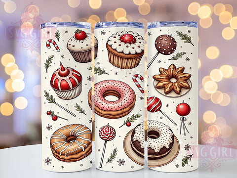 Gingerbread Tumbler Wrap, Christmas Tumbler Design, Seamless Pattern Tumbler, 20oz Sublimation Tumbler, Holiday Drinkware, Festive Tumbler, Gingerbread Cookie Tumbler Sublimation SvggirlplusArt 