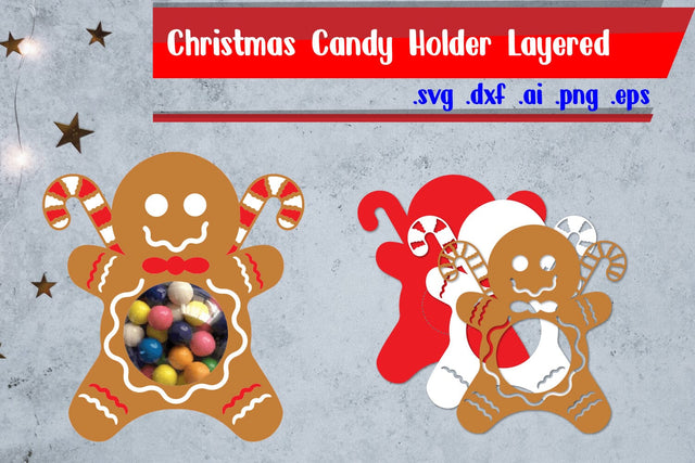 Ginggerbread Candy Holder | Christmas Candy Dome 3D Paper zafrans studio 