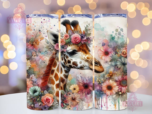 Giraffe 20oz Tumbler Wrap Sublimation Design, Straight Tapered Tumbler Wrap, Nature Animal Tumbler Png, Instant Digital Download Sublimation SvggirlplusArt 