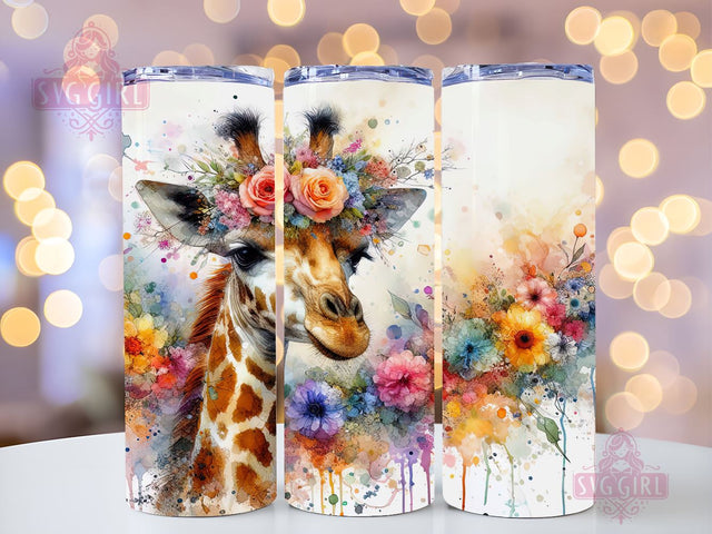 Giraffe 20oz Tumbler Wrap Sublimation Design, Straight Tapered Tumbler Wrap, Nature Animal Tumbler Png, Instant Digital Download Sublimation SvggirlplusArt 