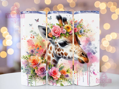 Giraffe 20oz Tumbler Wrap Sublimation Design, Straight Tapered Tumbler Wrap, Nature Animal Tumbler Png, Instant Digital Download Sublimation SvggirlplusArt 