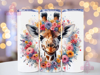 Giraffe 20oz Tumbler Wrap Sublimation Design, Straight Tapered Tumbler Wrap, Nature Animal Tumbler Png, Instant Digital Download Sublimation SvggirlplusArt 