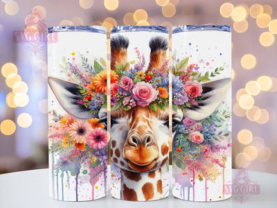 Giraffe 20oz Tumbler Wrap Sublimation Design, Straight Tapered Tumbler Wrap, Nature Animal Tumbler Png, Instant Digital Download Sublimation SvggirlplusArt 