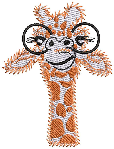 Giraffe Embroidery Design - 3 Sizes - pes, dts, vip, vp3, xxx, jef, exp - Instant Download Embroidery/Applique DESIGNS AestheticdesignsE 