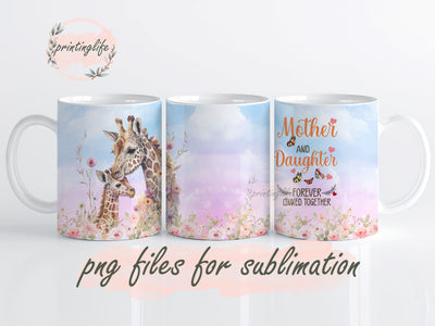 Giraffe Gifts for Giraffe Lovers, Valentines Day Gifts for Her, Giraffe Mug Wrap Design, Instant Digital Design Download Mug Wrap Design, Mug Design PNG Sublimation PrintingLife 