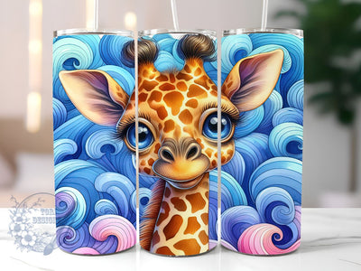 Giraffe Gifts For Her 20oz Skinny Tumbler, Giraffe Lover Tumbler Png, Straight & Tapered Tumbler Wrap, Instant Digital Download Sublimation ToriDesigns 