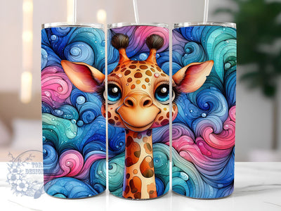 Giraffe Gifts For Her 20oz Skinny Tumbler, Giraffe Lover Tumbler Png, Straight & Tapered Tumbler Wrap, Instant Digital Download Sublimation ToriDesigns 