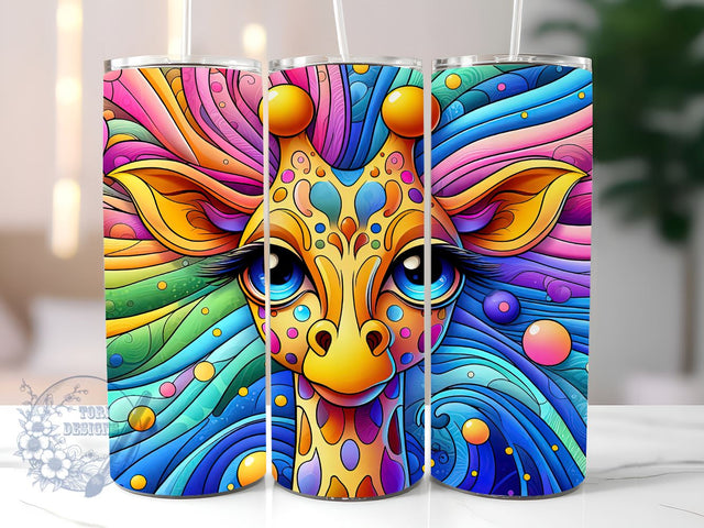 Giraffe Gifts For Her 20oz Skinny Tumbler, Giraffe Lover Tumbler Png, Straight & Tapered Tumbler Wrap, Instant Digital Download Sublimation ToriDesigns 