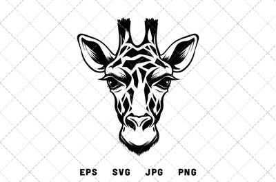 Giraffe Head Mascot Graphics - JPG, SVG, PNG, EPS - Digital Download with Commercial License for Cricut, Silhouette, Scan N Cut Crafting SVG Loveleen Kaur 