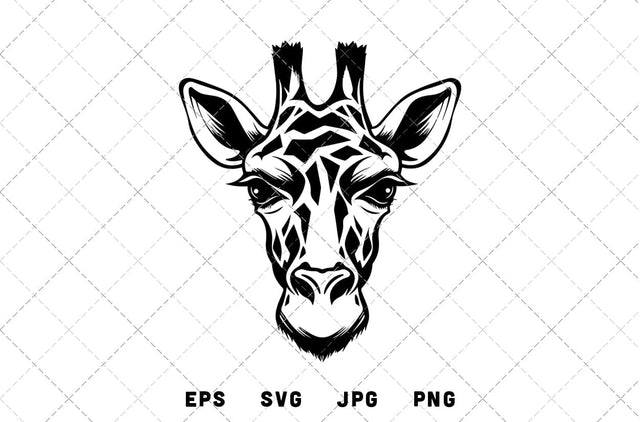 Giraffe Head Mascot Graphics - JPG, SVG, PNG, EPS - Digital Download with Commercial License for Cricut, Silhouette, Scan N Cut Crafting SVG Loveleen Kaur 