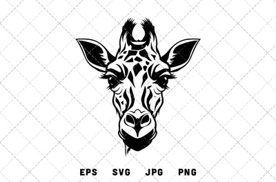 Giraffe Head Mascot Graphics - JPG, SVG, PNG, EPS - Digital Download with Commercial License for Cricut, Silhouette, Scan N Cut Crafting SVG Loveleen Kaur 
