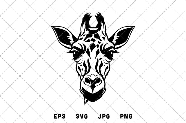 Giraffe Head Mascot Graphics - JPG, SVG, PNG, EPS - Digital Download with Commercial License for Cricut, Silhouette, Scan N Cut Crafting SVG Loveleen Kaur 