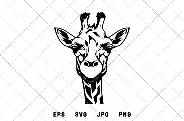 Giraffe Head Mascot Graphics - JPG, SVG, PNG, EPS - Digital Download with Commercial License for Cricut, Silhouette, Scan N Cut Crafting SVG Loveleen Kaur 