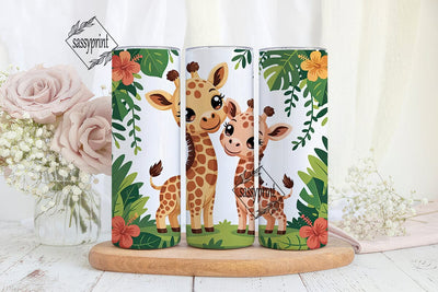 Giraffe Jungle 20oz Tumbler Wrap Sublimation sassyprint 