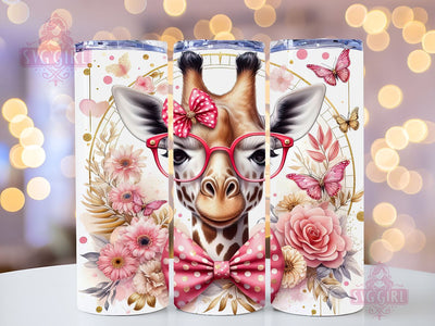 Giraffe Love 20oz Tumbler Wrap Sublimation Design, Straight Tapered Tumbler Wrap, Animal Love Tumbler Png, Instant Digital Download Sublimation SvggirlplusArt 
