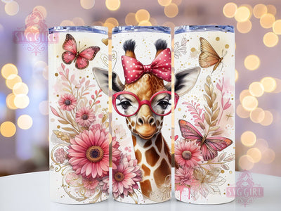 Giraffe Love 20oz Tumbler Wrap Sublimation Design, Straight Tapered Tumbler Wrap, Animal Love Tumbler Png, Instant Digital Download Sublimation SvggirlplusArt 