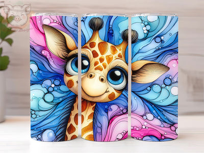 Giraffe Lover 20oz Tumbler Png, Straight & Tapered Tumbler Png, Giraffe Tumbler Png, Digital Download PNG Sublimation Lara' s Designs 