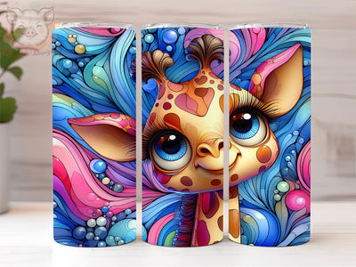 Giraffe Lover 20oz Tumbler Png, Straight & Tapered Tumbler Png, Giraffe Tumbler Png, Digital Download PNG Sublimation Lara' s Designs 