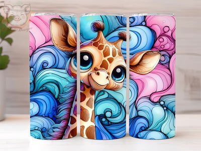 Giraffe Lover 20oz Tumbler Png, Straight & Tapered Tumbler Png, Giraffe Tumbler Png, Digital Download PNG Sublimation Lara' s Designs 