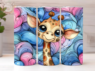 Giraffe Lover 20oz Tumbler Png, Straight & Tapered Tumbler Png, Giraffe Tumbler Png, Digital Download PNG Sublimation Lara' s Designs 