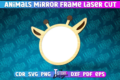 Giraffe Mirror Frame Laser Cut SVG | Home Design Laser Cut SVG The T Store Design 