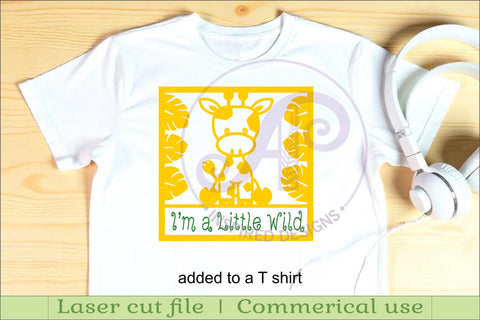 Giraffe name wall art sign or card SVG APInspireddesigns 