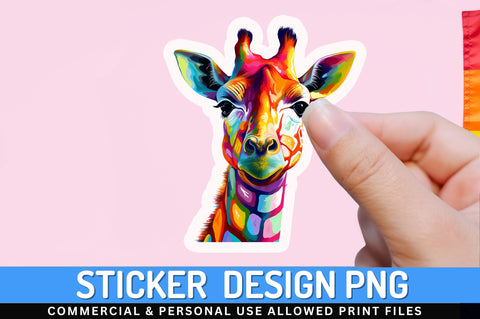 Giraffe of Pride Sticker Design Sublimation Regulrcrative 