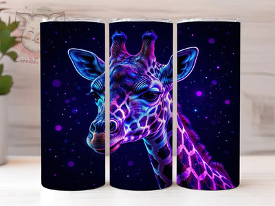 Giraffe Safari Animal Portrait 20oz Tumbler Wrap, Wildlife Animal, Safari Theme, Animal Portrait, Tall Animal, 20oz Tumbler Wrap, Sublimation PNG Sublimation Lara' s Designs 
