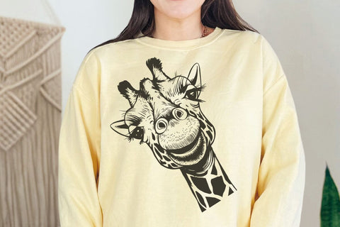 Giraffe SVG, Africa, Safari Animal, Wild life, funny Giraffes, Head, Face, Neck, Peeking SVG DesignDestine 