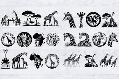 Giraffe SVG Bundle, Giraffe Vector, Animal SVG, Safari Animals Svg SVG Creativeart88 