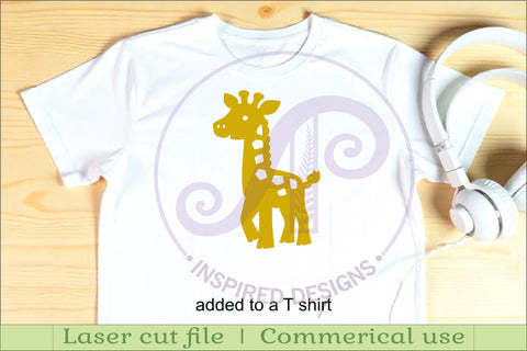 Giraffe SVG Laser Cut Files Cute Animal Silhouette 2 SVG APInspireddesigns 