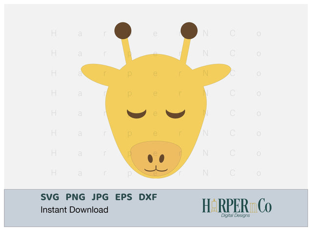 Giraffe SVG PNG Cut EPS File SVG HarperNCo 