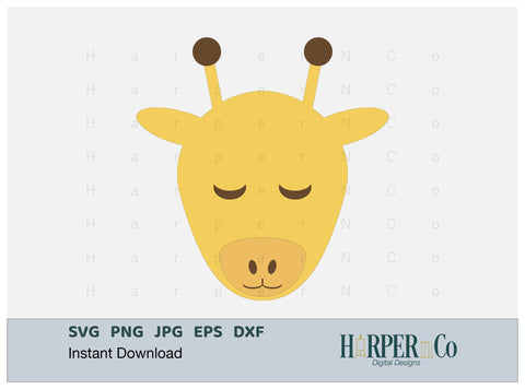 Giraffe SVG PNG Cut EPS File SVG HarperNCo 
