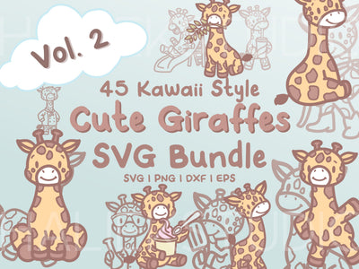 Giraffes SVG Design Set SVG HalieKStudio 