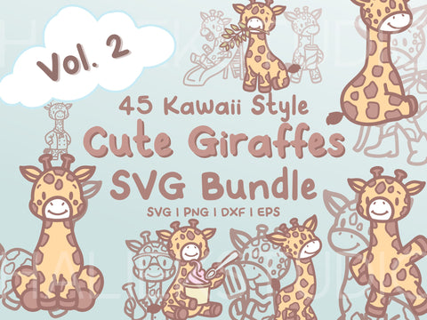 Giraffes SVG Design Set SVG HalieKStudio 