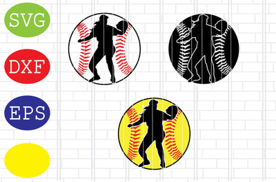 Girl Baseball Player Svg, Softball Silhouette, Softball File, Baseball Cut File, Sport Svg, Jpg, Eps, Dxf Files SVG DigitalSvgFiles 