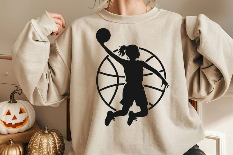 Girl Basketball Player SVG: Cricut & Silhouette Vector Files SVG DesignDestine 
