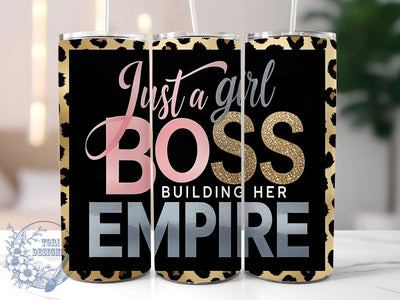 Girl Boss Motivational Hustle Tumbler, Boss Babe Wrap, 20oz Tumbler Sublimation, Empowered Woman Design, Feminine Entrepreneur Tumbler, Motivational Boss Gift, Hustle Queen Tumbler Sublimation ToriDesigns 