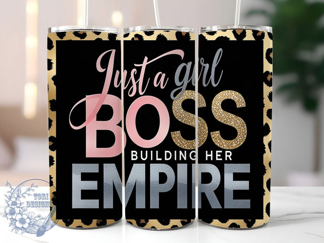 Girl Boss Motivational Hustle Tumbler, Boss Babe Wrap, 20oz Tumbler Sublimation, Empowered Woman Design, Feminine Entrepreneur Tumbler, Motivational Boss Gift, Hustle Queen Tumbler Sublimation ToriDesigns 