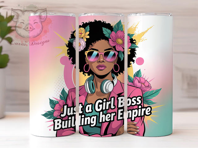 Girl Boss Motivational Tumbler, Empire Builder, Motivational Quote, Entrepreneur Life, 20Oz Tumbler, Sublimation Wrap, Digital Download Sublimation Lara' s Designs 