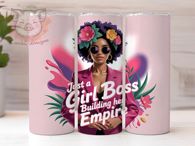 Girl Boss Motivational Tumbler, Empire Builder, Motivational Quote, Entrepreneur Life, 20Oz Tumbler, Sublimation Wrap, Digital Download Sublimation Lara' s Designs 
