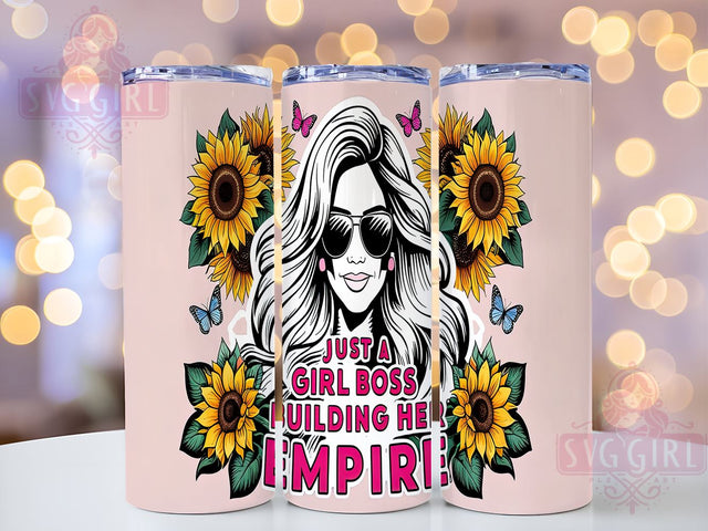 Girl Boss Sunflowers, Building Her Empire, 20oz Tumbler Wrap, Sublimation PNG, Floral Tumbler Design, Empowerment Tumbler, Digital Download Sublimation SvggirlplusArt 