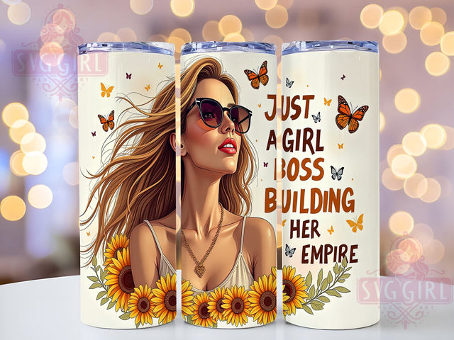 Girl Boss Sunflowers, Building Her Empire, 20oz Tumbler Wrap, Sublimation PNG, Floral Tumbler Design, Empowerment Tumbler, Digital Download Sublimation SvggirlplusArt 